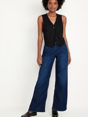 OLD NAVY WOW High Waisted Wide-Leg Jeans SZ 10 Tall